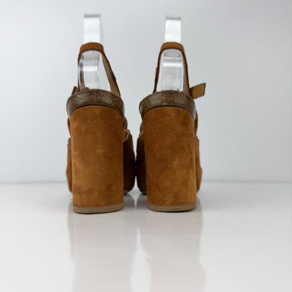 FRED DE LA BRETONNIÈRE Boho 70’s Tan Suede Tassel Platform Sandals sz 36 - Picture 6 of 15